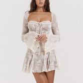 Off White Vintage Lace Corset Dress
